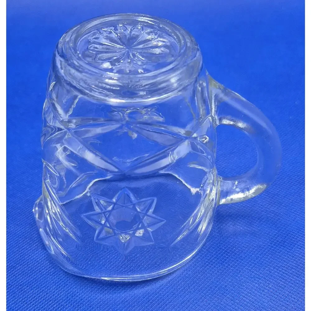Vintage Anchor Hocking Star of David Clear Creamer Pitcher 4